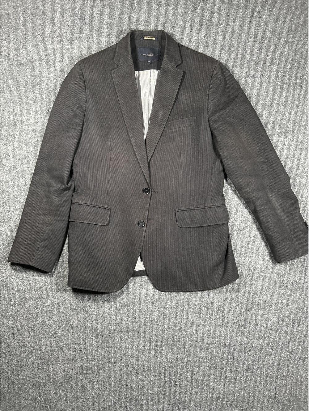 Banana Republic Tailored Fit Men's Blazer Size 38S Black Pinstripe